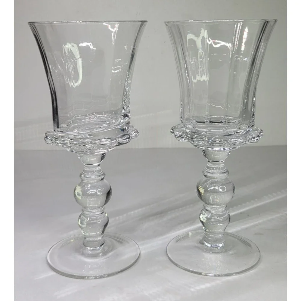 Pair of Southern Living Emerson Juice Iced Tea Glasses Set 2 Water Wine Goblets